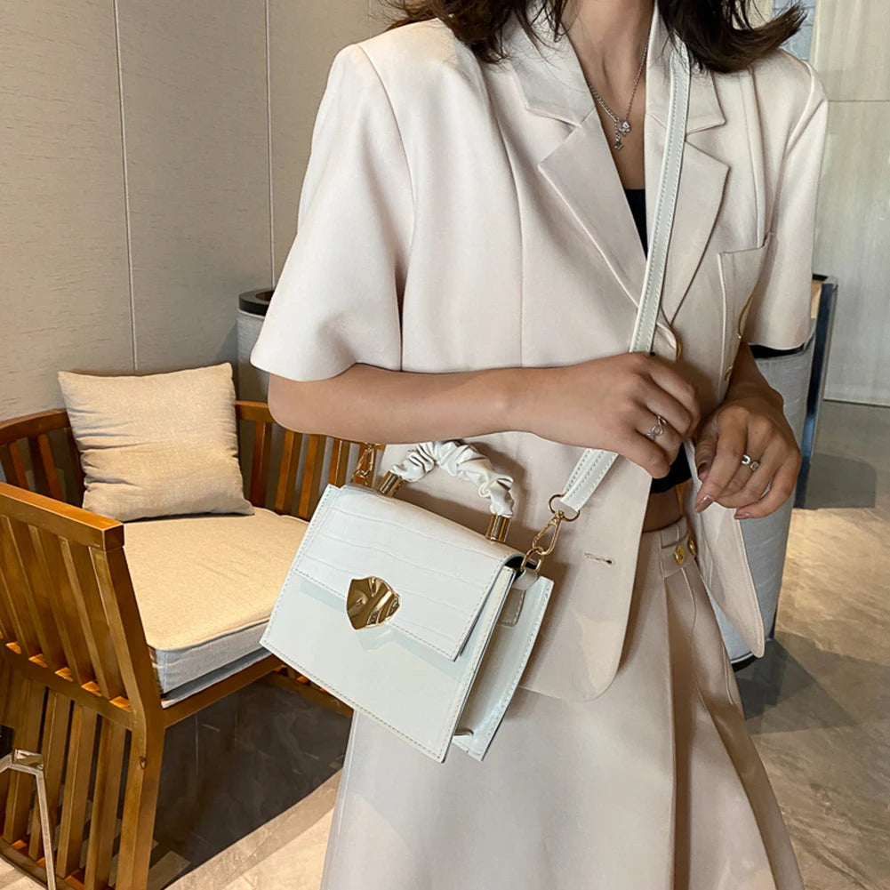 Women's Stone Pattern PU Leather Shoulder Bag Envelope Crossbody Handbag
