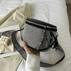 Women's Personalized Waist Bag with Drill Decoration