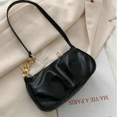 Chain Shoulder Bag PU Leather Handbag Casual Streetwear Summer Bag