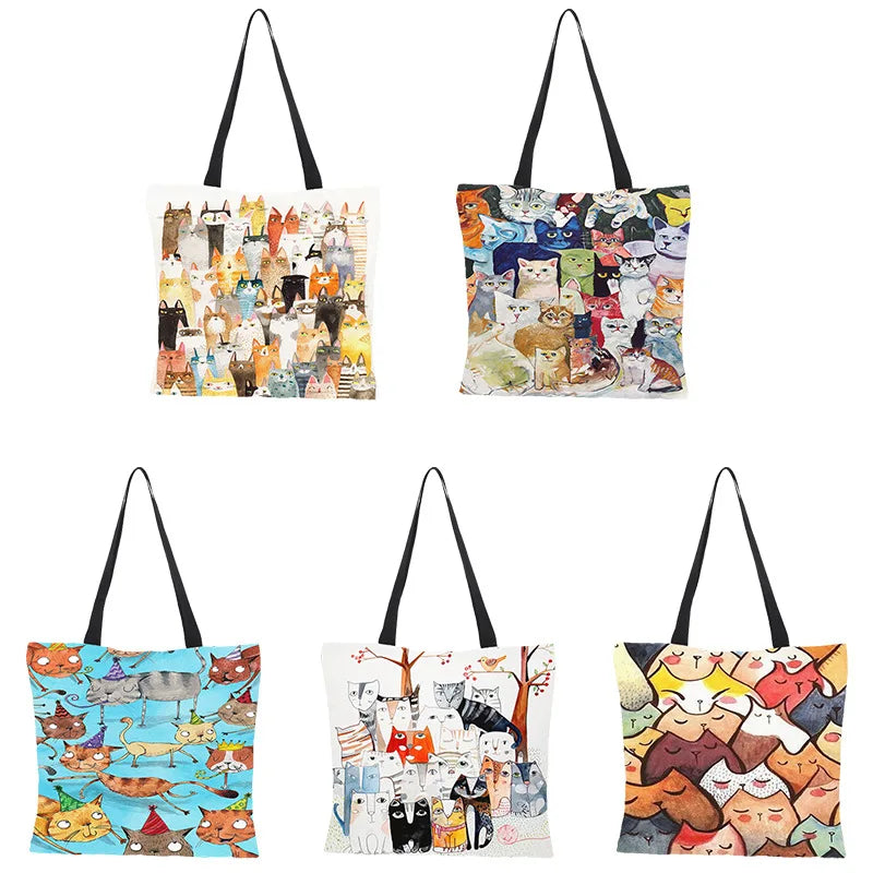 Animal Pattern Art Shoulder Bag High Capacity Women's Handbag