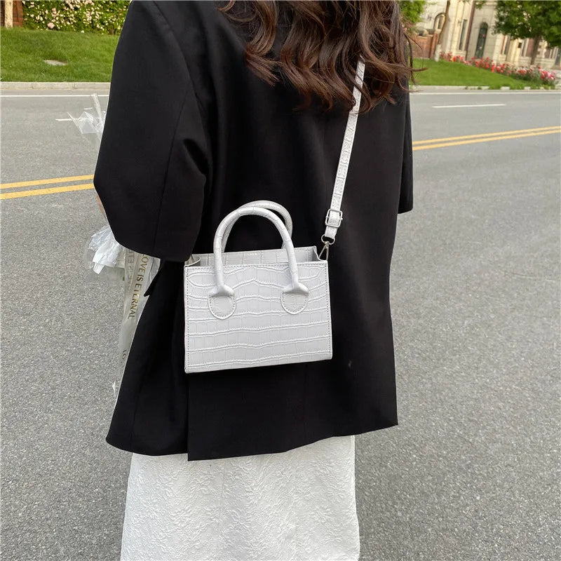 Crocodile Pattern Shoulder Bag All-match Handbags for Women Leather Tote Bag