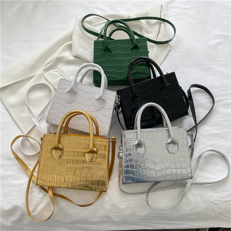 Crocodile Pattern Shoulder Bag All-match Handbags for Women Leather Tote Bag