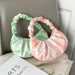 Tie Dye Printing Canvas Shoulder Underarm Bag for Women