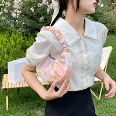 Tie Dye Printing Canvas Shoulder Underarm Bag for Women