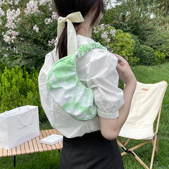 Tie Dye Printing Canvas Shoulder Underarm Bag for Women