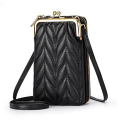 Women's Soft Leather Wallets Cell Phone Purse Messenger Bag