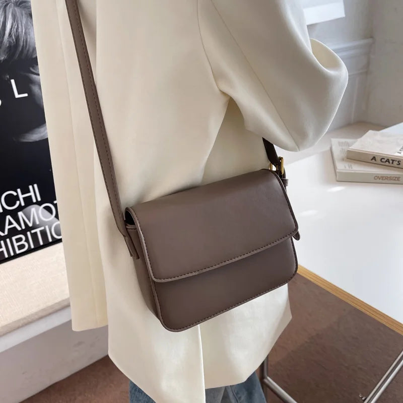 Women's Beige PU Leather Handlebag Armpit Handbag