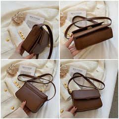 Women's Beige PU Leather Handlebag Armpit Handbag
