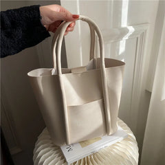 Vintage Shoulder Bags Large Capacity Retro Tote Bags Solid Bags
