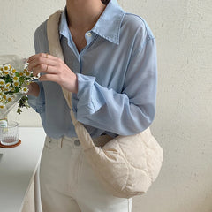 Women's Messenger Bag Large Capacity Rhombic Lattice Handbag