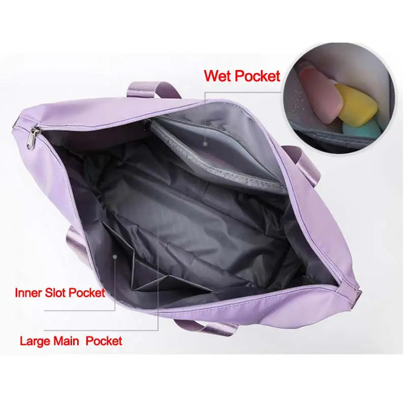 Women's Foldable Travel Handbag Large Capacity Shoulder Bag