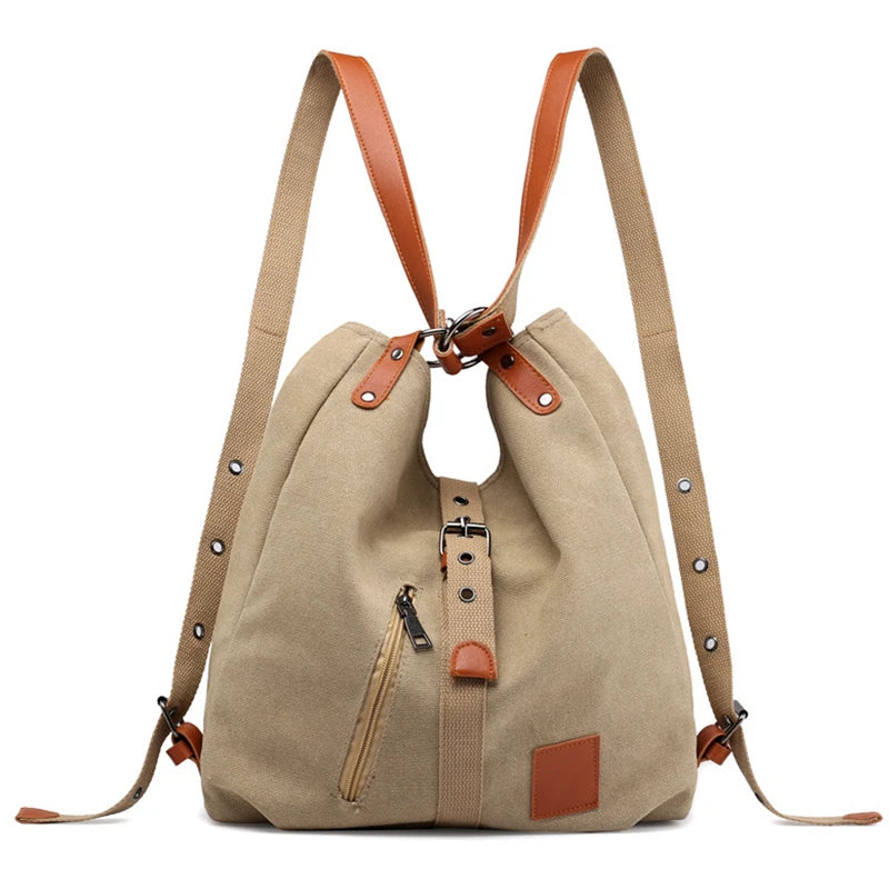 Women's Large Capacity Shoulder Messenger Bag Canvas Tote Bag