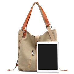 Women's Large Capacity Shoulder Messenger Bag Canvas Tote Bag