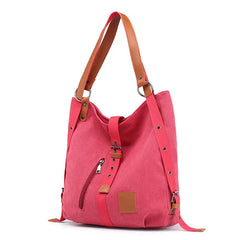 Women's Large Capacity Shoulder Messenger Bag Canvas Tote Bag