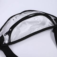 Women's Transparent Waist Pack Waterproof Large Capacity Crossbody Bag