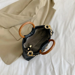 Women's Soft Leather Woven Clutch Bag Hobo Handbag Tote
