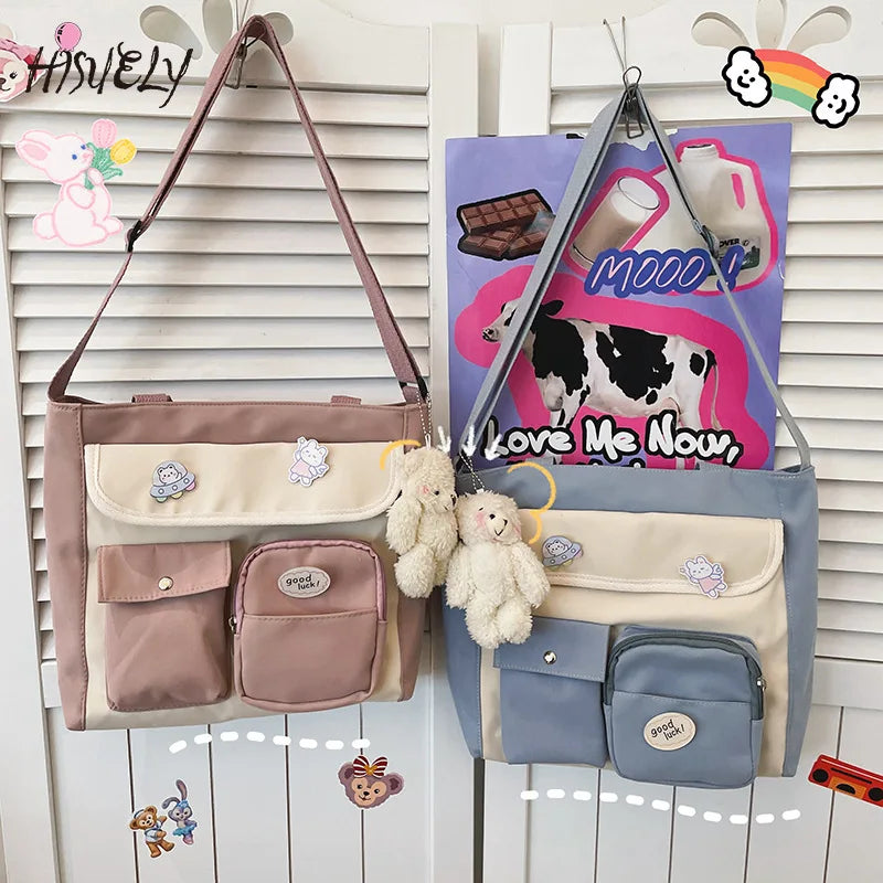 Versatile Small Fresh Messenger Bag for College Students