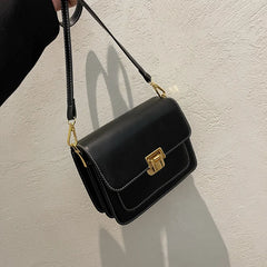 Retro PU Leather Messenger Bag Lady Single Shoulder Bag