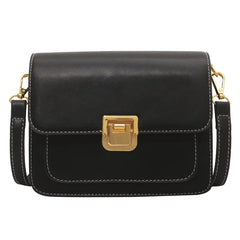 Retro PU Leather Messenger Bag Lady Single Shoulder Bag