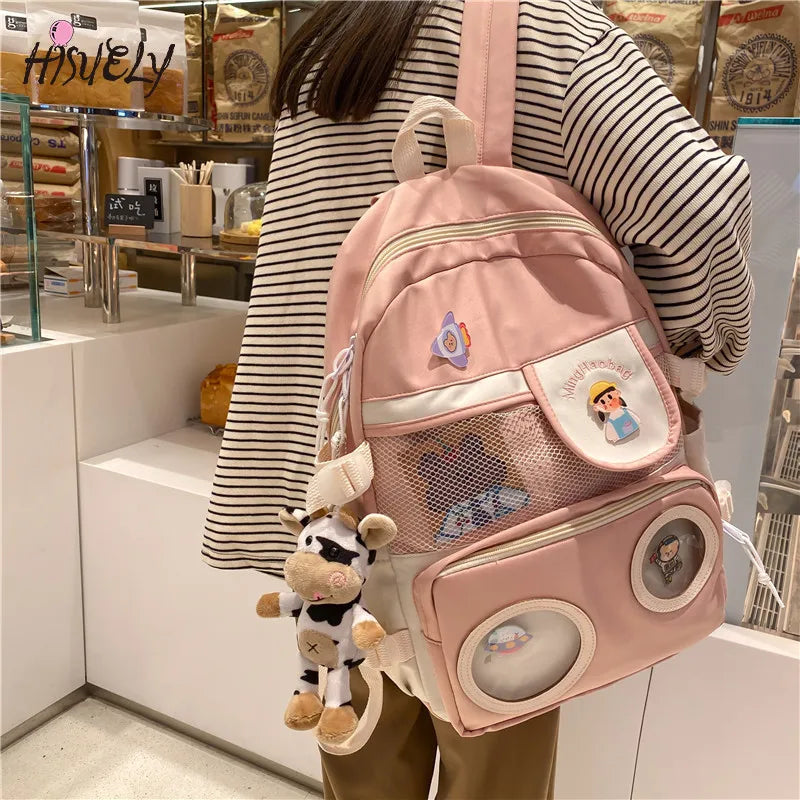 Small Fresh Girl Backpack with Large Capacity