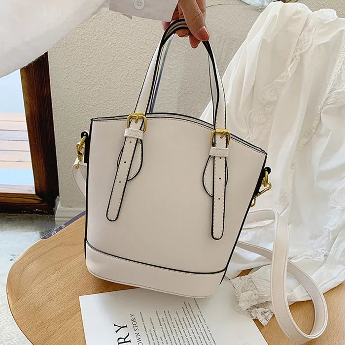Small PU Leather Women's Bucket Shoulder Bag