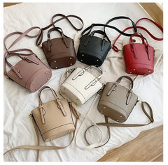 Small PU Leather Women's Bucket Shoulder Bag