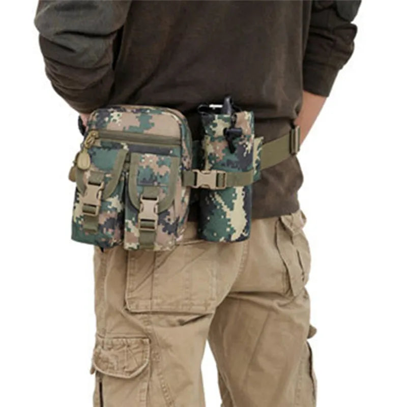 Men's Tactical Waterproof Waist Bag for Outdoor Military Mountaineering