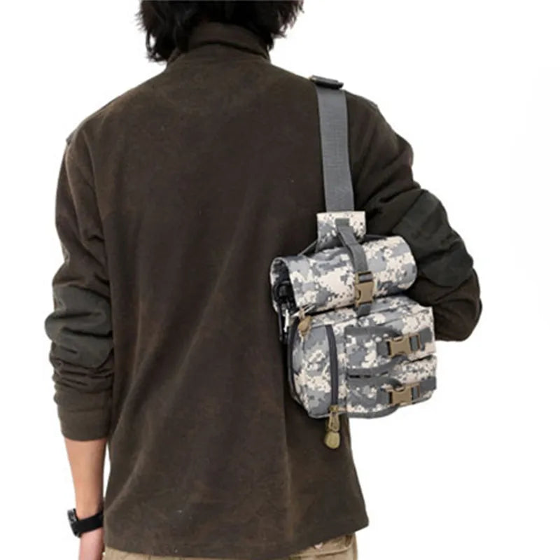Men's Tactical Waterproof Waist Bag for Outdoor Military Mountaineering