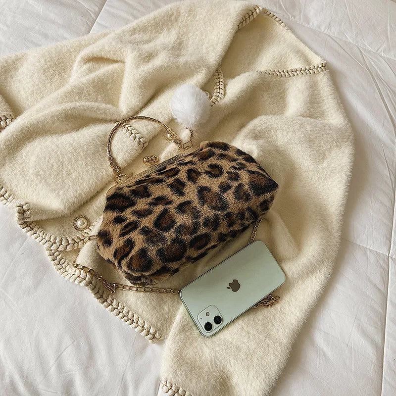 Leopard Cow Pattern Crossbody Bag for Women