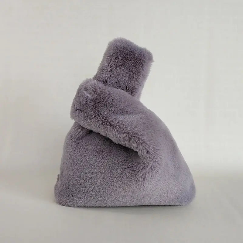 Faux Rabbit Fur Women's Furry Shoulder Bags Clutch Purse Soft Plush Tote