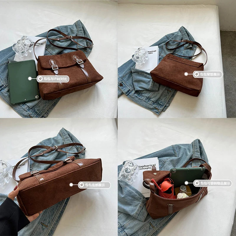 Faux Leather Hobo Women Shoulder Bag Classic Casual Tote Underarm Bag