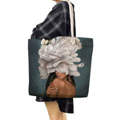 Feathers Woman Abstract Print Shoulder Bags Handbags Ladies Shopping Tote Bags