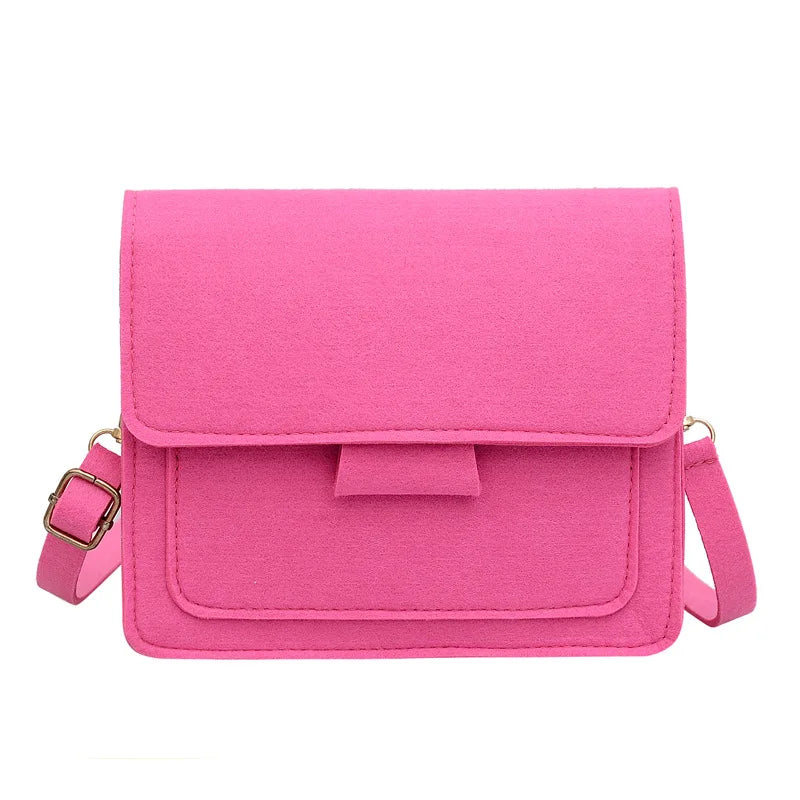Felt Crossbody Bag Retro Solid Famous Bag