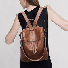 Wild Travel Leather Backpack for Women