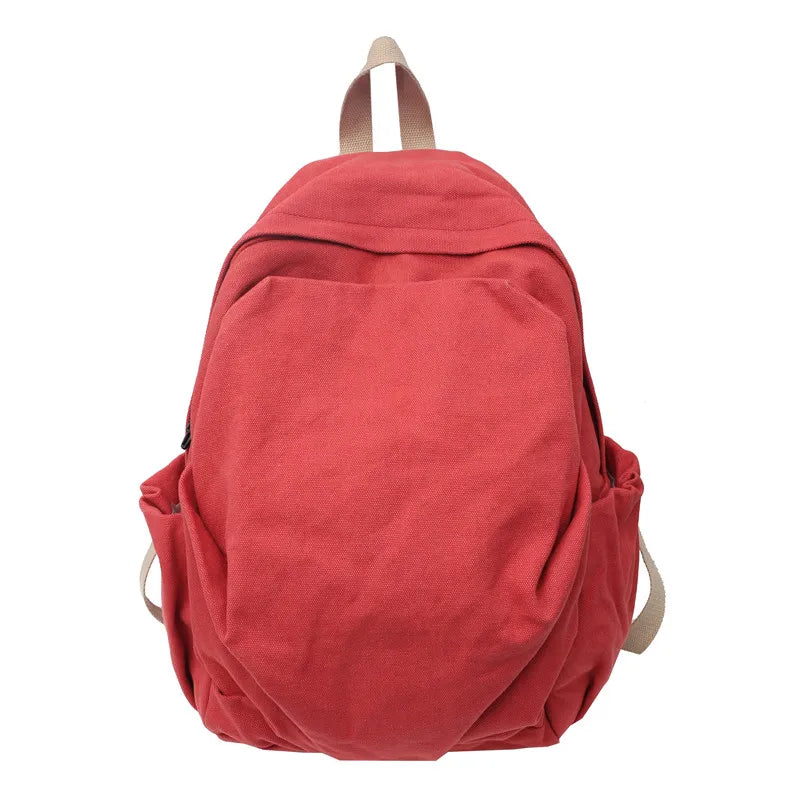 Canvas Teen Girl Backpack School Bags Casual Women's Travel Bag