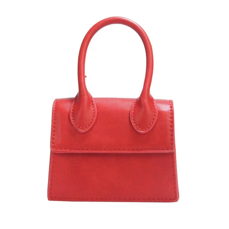 Crystal Leather Mini Messenger Bag Student Shoulder Bag