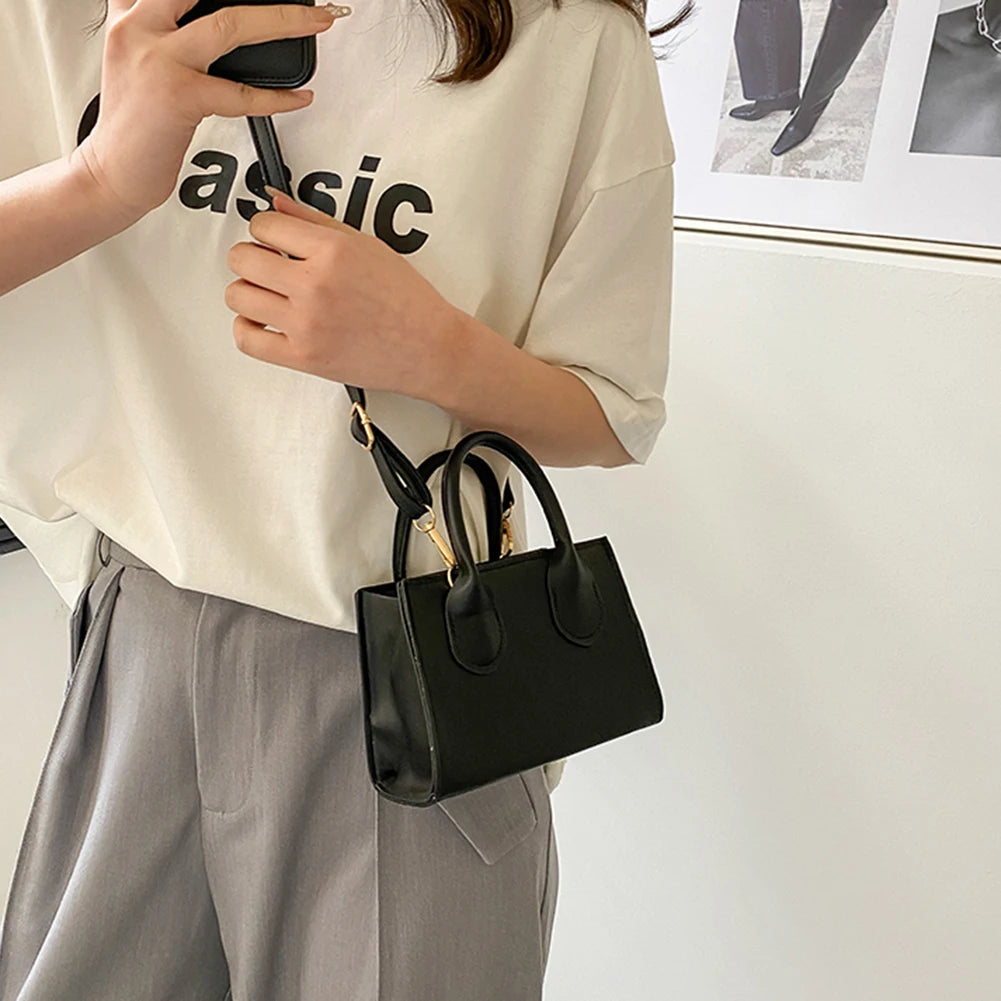 Women's PU Leather Shoulder Bag Crossbody Mini Shopper Purse Handbag