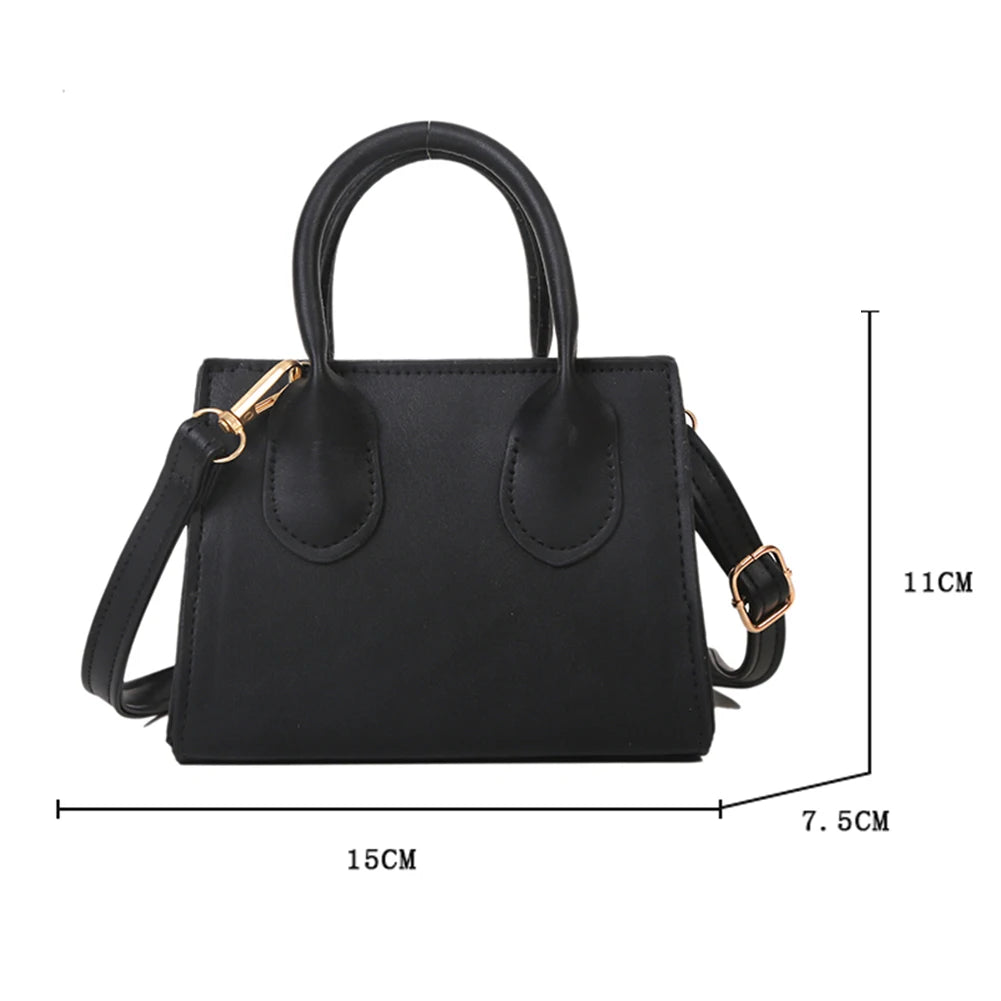 Women's PU Leather Shoulder Bag Crossbody Mini Shopper Purse Handbag