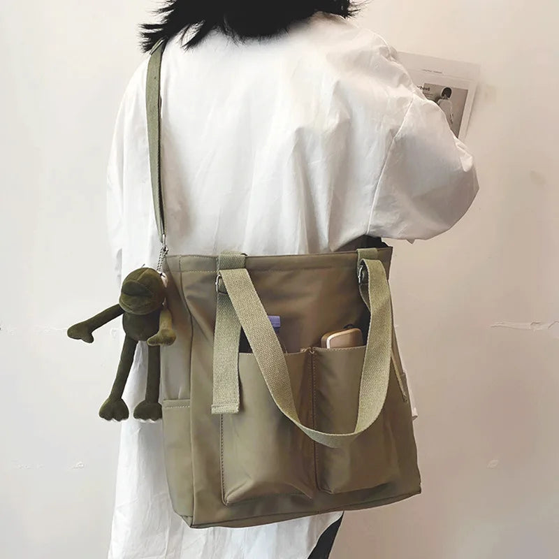 Waterproof Zipper Shoulder Bag Large Tote Women's Crossbody
