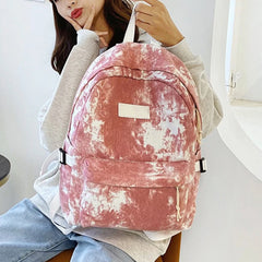 Female Canvas Backpack Casual Women Shoulder Bag School Bag