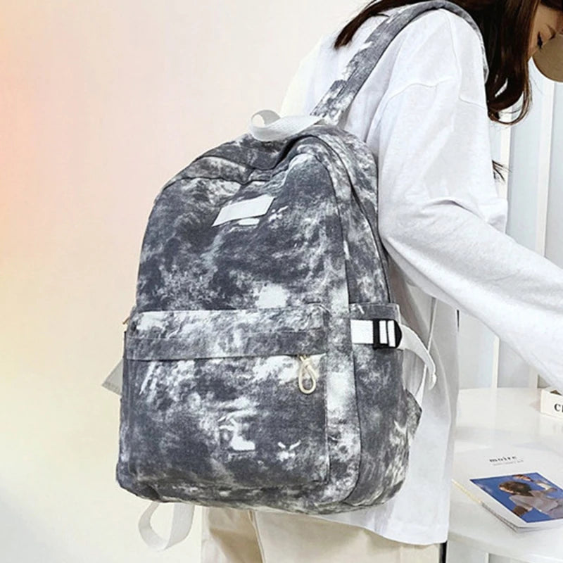 Female Canvas Backpack Casual Women Shoulder Bag School Bag