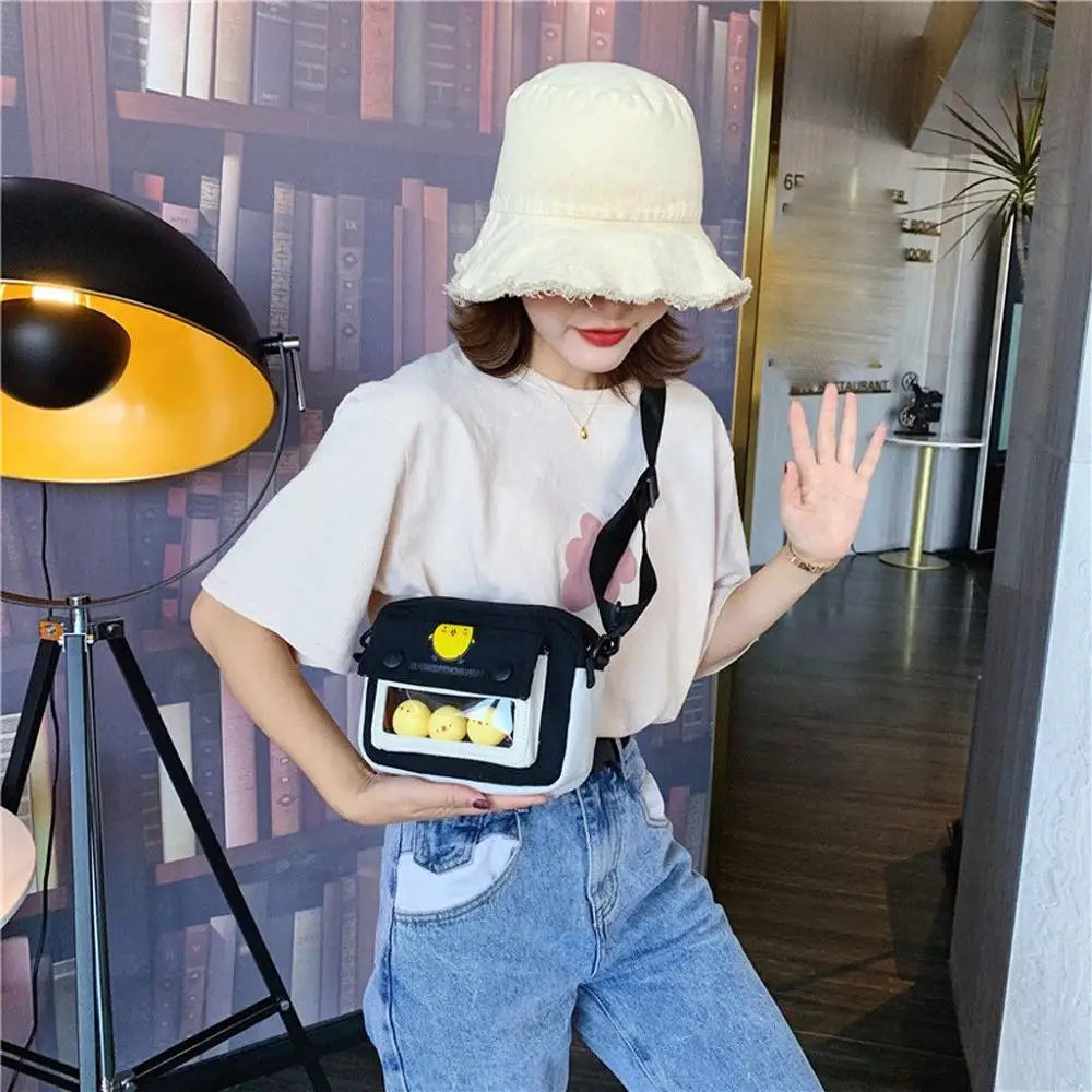 Female Canvas Bag Wild Messenger Bag Student Out Bag Girl Shoulder Bag