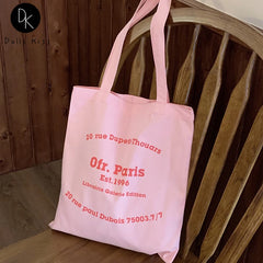 Women's Paris Printed Shoulder Bag Eco-Friendly Handbag