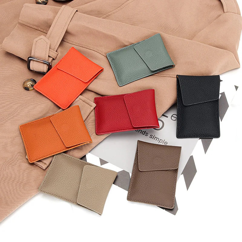 Female Card Holder Leather Mini Wallet Coin Pouch Money Clip Bags