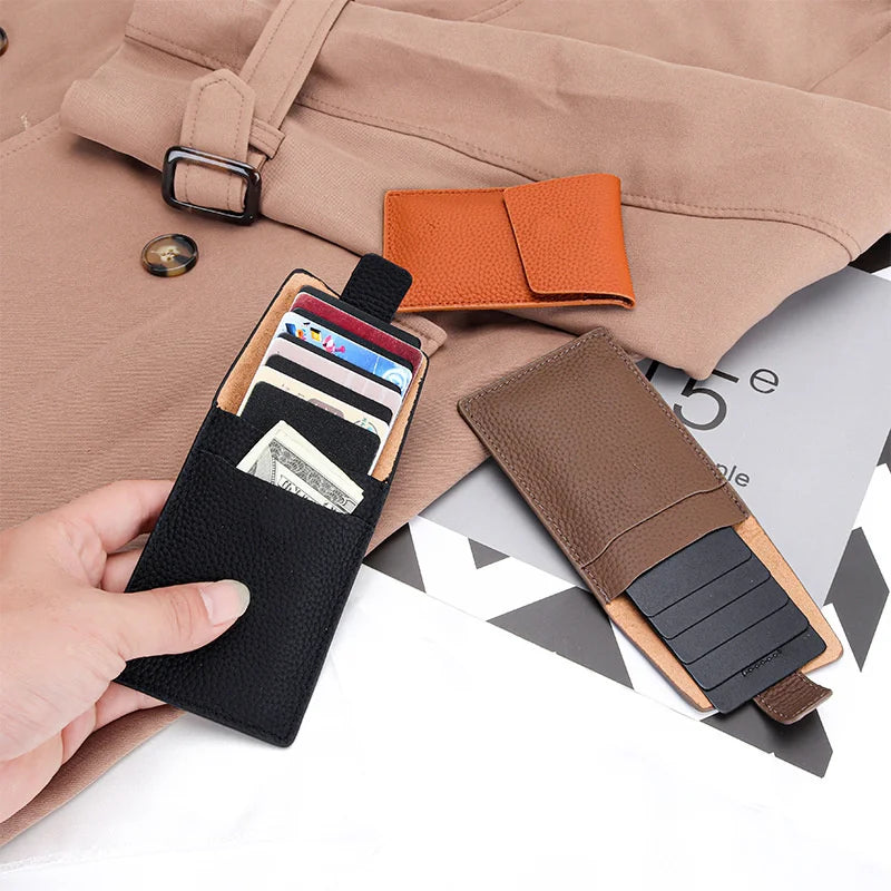 Female Card Holder Leather Mini Wallet Coin Pouch Money Clip Bags