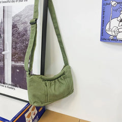 Female Canvas Phone Side Sling Bag 90s Y2k Grunge Crossbody