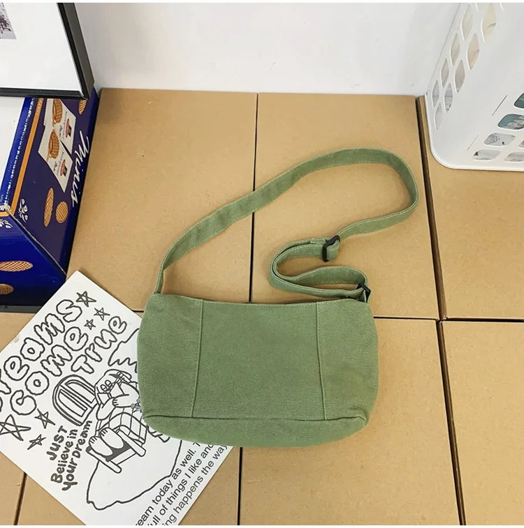 Female Canvas Phone Side Sling Bag 90s Y2k Grunge Crossbody