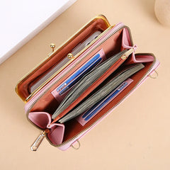 Embossed Crocodile Pattern Messenger Bag Large Capacity Women Wallet