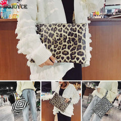 Female Snake Print Wristlet Clutch PU Leather Handbag