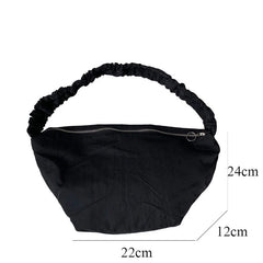 Women's Nylon Shoulder Bag with Zipper